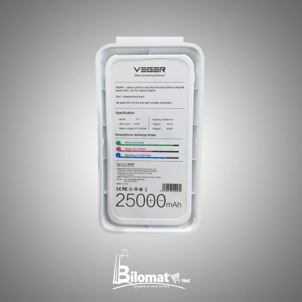 Powerbank Veger 25000mAh